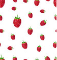 raspberry fruit on a white background seamless vector image vector image