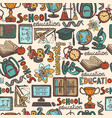 school education seamless pattern vector image vector image