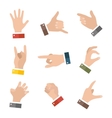 empty hands holding protect giving gestures icons vector image vector image