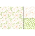 peonies flowers with green leaves seamless pattern vector image vector image