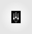 vintage three candle light flame in stick vector image