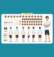 young man in casual clothes character creation vector image