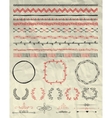 hand drawn seamless borders on crumpled vector image vector image