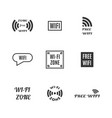 set wireless icons vector image