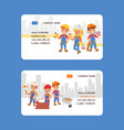 builder business card constructor people vector image