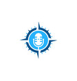 direction podcast logo icon design vector image vector image