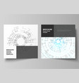 layout of two square format covers vector image