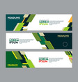 set of banner design for web banner brochure vector image vector image