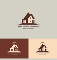 trendy modern real estate logo vector image