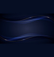 banner web template abstract blue and golden wave vector image vector image