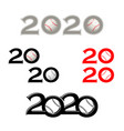 baseball symbol new 2020 year vector image vector image