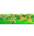horizont easter banner vector image vector image