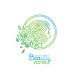 logo design template in trendy linear style vector image