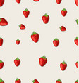 strawberry fruit on a white background seamless vector image vector image