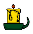 candle in candlestick icon vector image