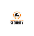 cctv lens monocular sea wave beach lifeguard logo vector image
