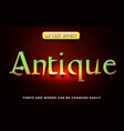 antique 3d editable text effect style vector image