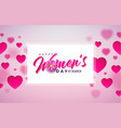 8 march happy womens day floral greeting card vector image