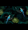 dark tropical seamless pattern with exotic vector image vector image