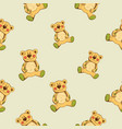 seamless pattern with teddy vector image