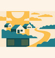 beautiful abstract cartoon landscape using 4 vector image vector image