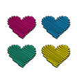 heart shaped diagonal strokes vector image vector image