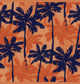 palm silhouette laconic tropical seamless pattern vector image