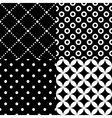 seamless geometric pattern set vector image vector image