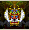 tiki mask esport mascot logo vector image