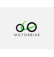 unique motorbike logo with modern concept vector image