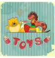 vintage design toy shop vector image vector image