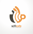 creative logo design template for cafe vector image