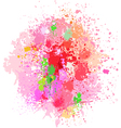 color background of paint splashes on white vector image vector image