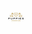 dog coat arms logo icon vector image vector image