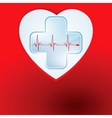 heart and heartbeat symbol eps 8 vector image