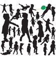 little girl silhouettes vector image