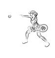 playing tennis vector image vector image