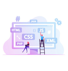 Coding concept website development and app Vector Image