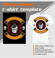 t shirt template hand handling gunisolated vector image vector image
