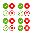 tick and cross signs set vector image vector image
