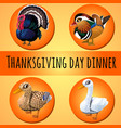 a poster on the theme of the traditional dinner vector image