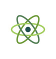 atom icon symbolisolated on white flat green vector image vector image
