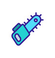 chain saw icon isolated contour symbol vector image