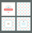 christmas greeting card design and pattern vector image