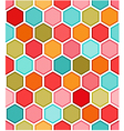 hexagon multicolored seamless pattern vector image vector image