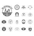 set of vintage blacksmith vector image