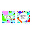set retro vintage 80s or 90s fashion style vector image