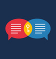communication is the key business vector image vector image