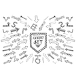 hand drawn arrow icons set isolated on white vector image vector image