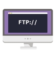 personal computer display vector image
